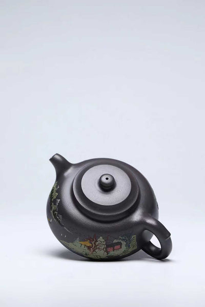 Purple clay teapot 7.4