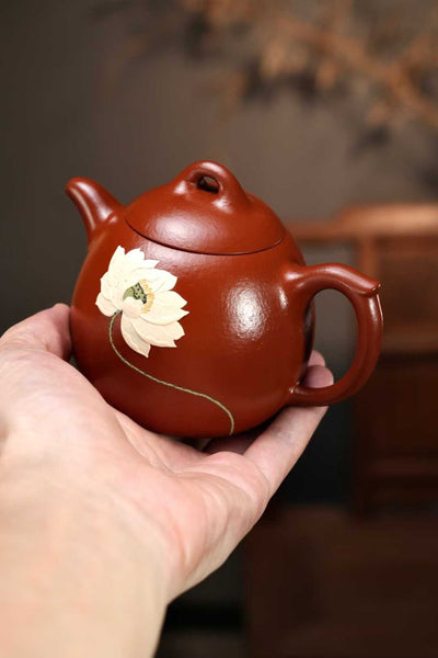 Purple clay teapot 7.7