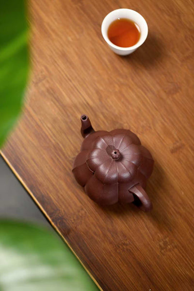 Purple clay teapot-pear shape 7.7
